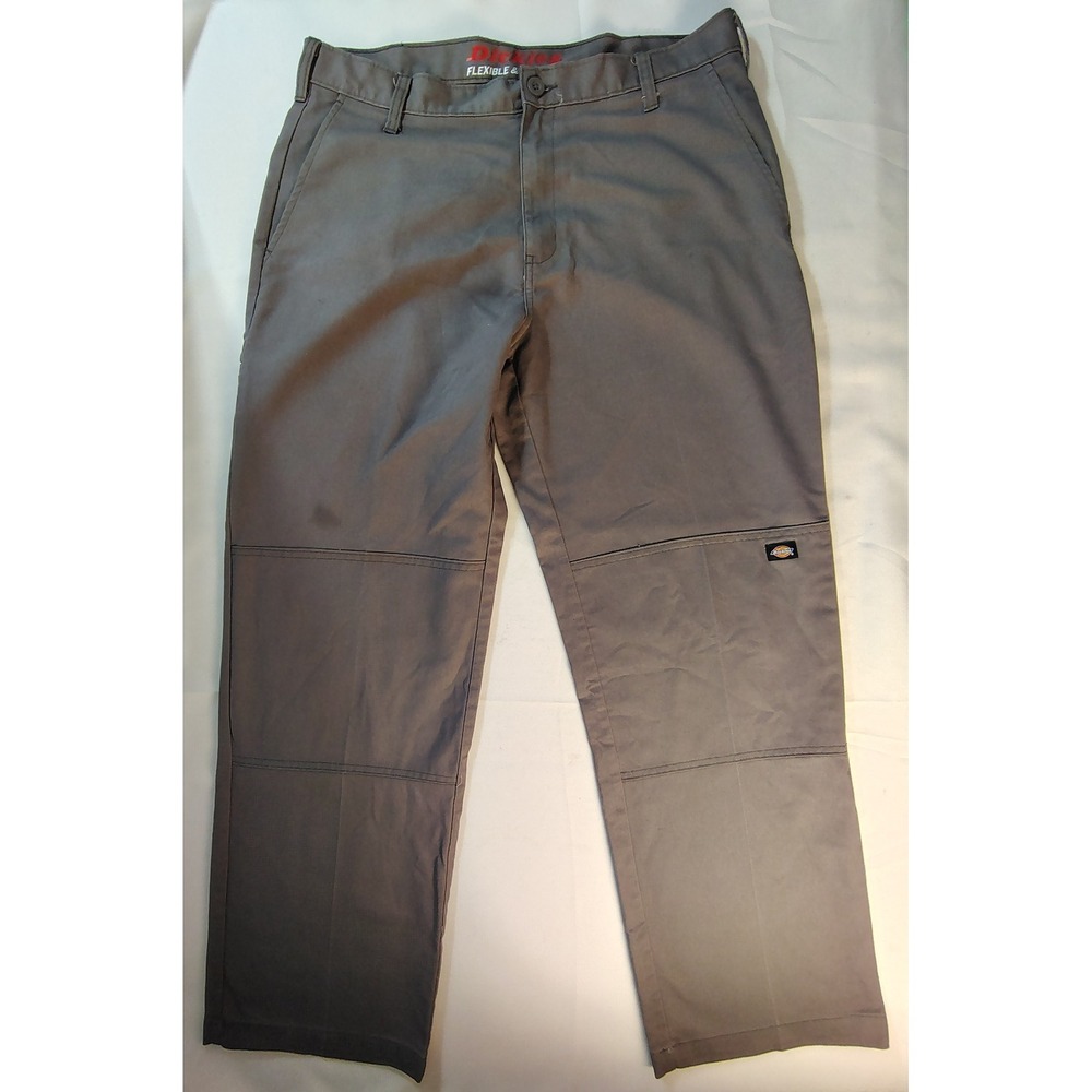 Dickies Mens Double Knee Work Pants Charcoal Gray Straight Leg WP859VG 34x32